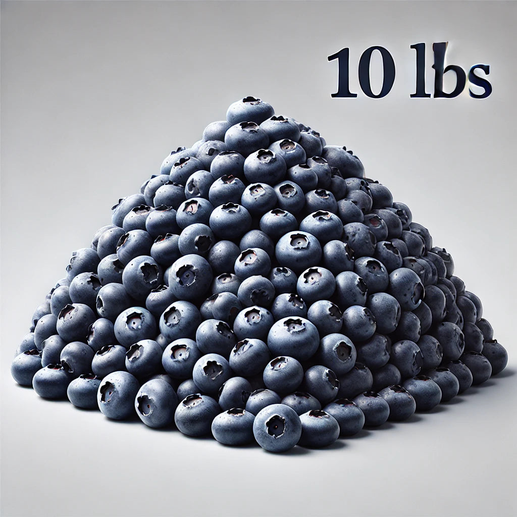 10 lbs of FRESH Spray Free Blueberries ($4.75/lb)
